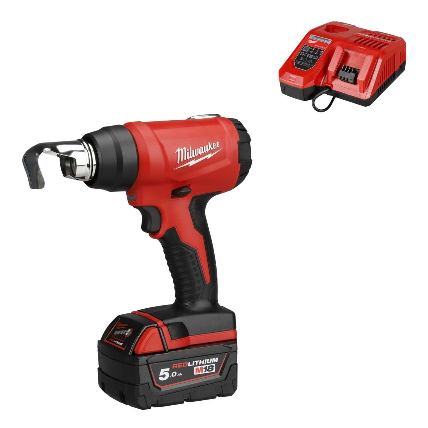 Milwaukee M18BHG-501 18V Heat Gun with 1 x 5.0Ah Battery