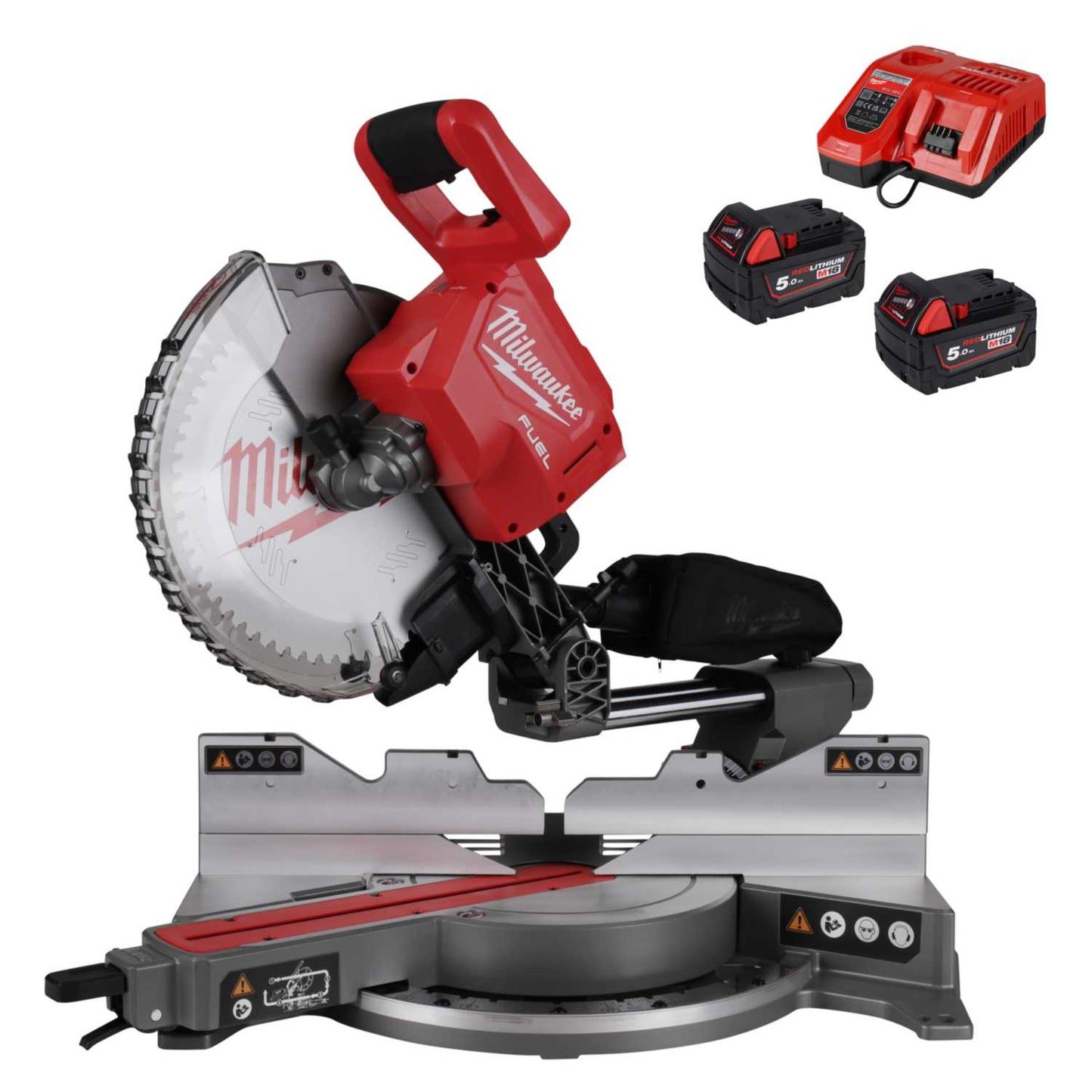 Milwaukee M18FMS305-502 18V Fuel™ 305mm Mitre Saw with 2 x 5.0Ah Batteries