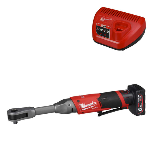 Milwaukee M12FIR38LR-601 12V Fuel™ ⅜" Extended Reach Ratchet with 1 x 6.0Ah Battery