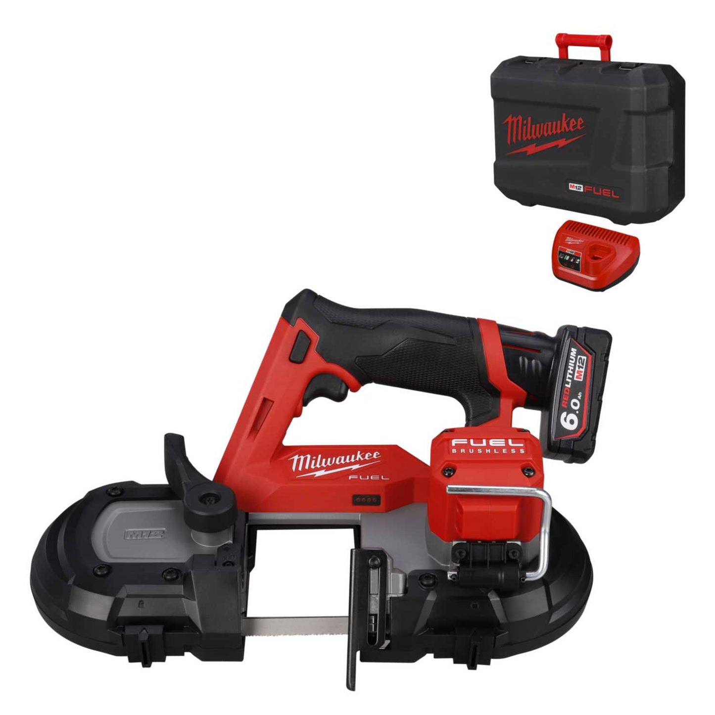 Milwaukee M12FBS64-601C 12V Fuel™ Bandsaw with 1 x 6.0Ah Battery