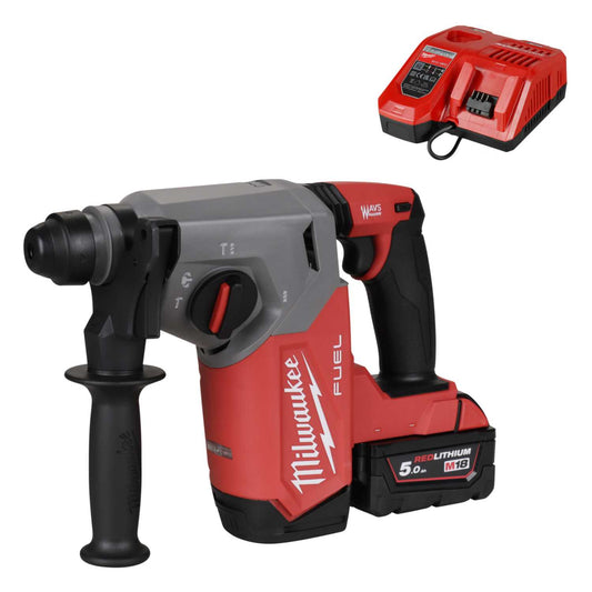 Milwaukee M18FH-501 18V SDS Plus Hammer Drill with 1 x 5.0Ah Battery