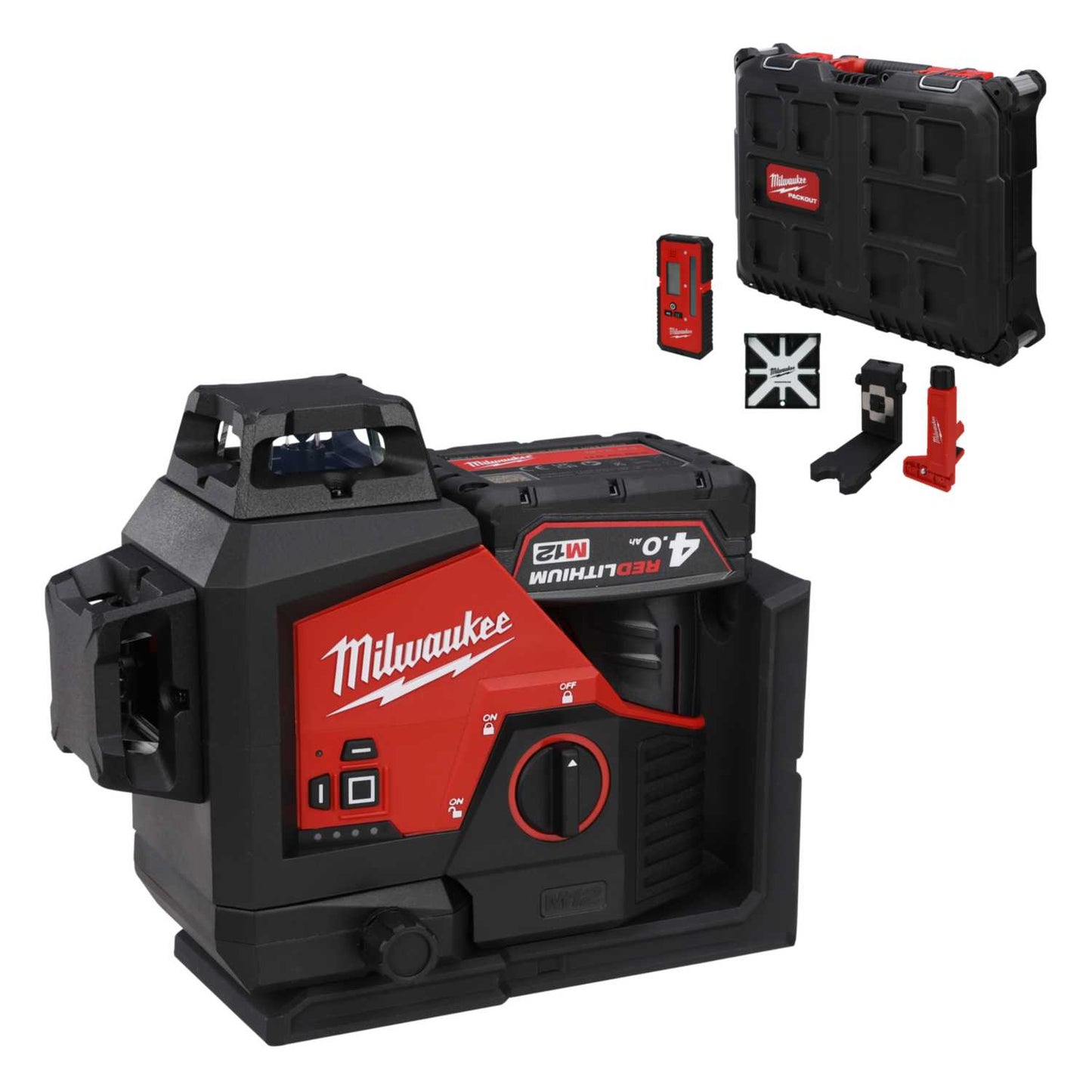 Milwaukee M123PLKIT-401P 12V Green 360° 3 Plane Laser