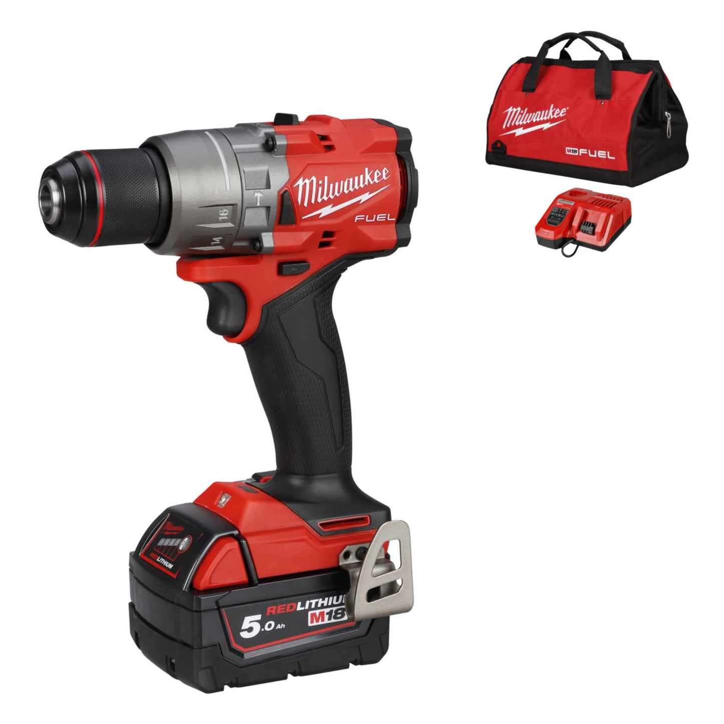 Milwaukee M18FPD3-501B 18V Fuel™ Percussion Drill with 1 x 5.0Ah Battery