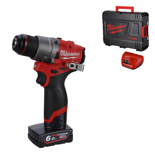 Milwaukee M12FPD2-601X 12V Fuel™ Compact Percussion Drill with 1 x 6.0Ah Battery