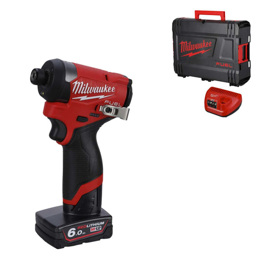 Milwaukee M12FID2-601X 12V Fuel™ ¼" Sub Compact Impact Driver with 1 x 6.0Ah Battery