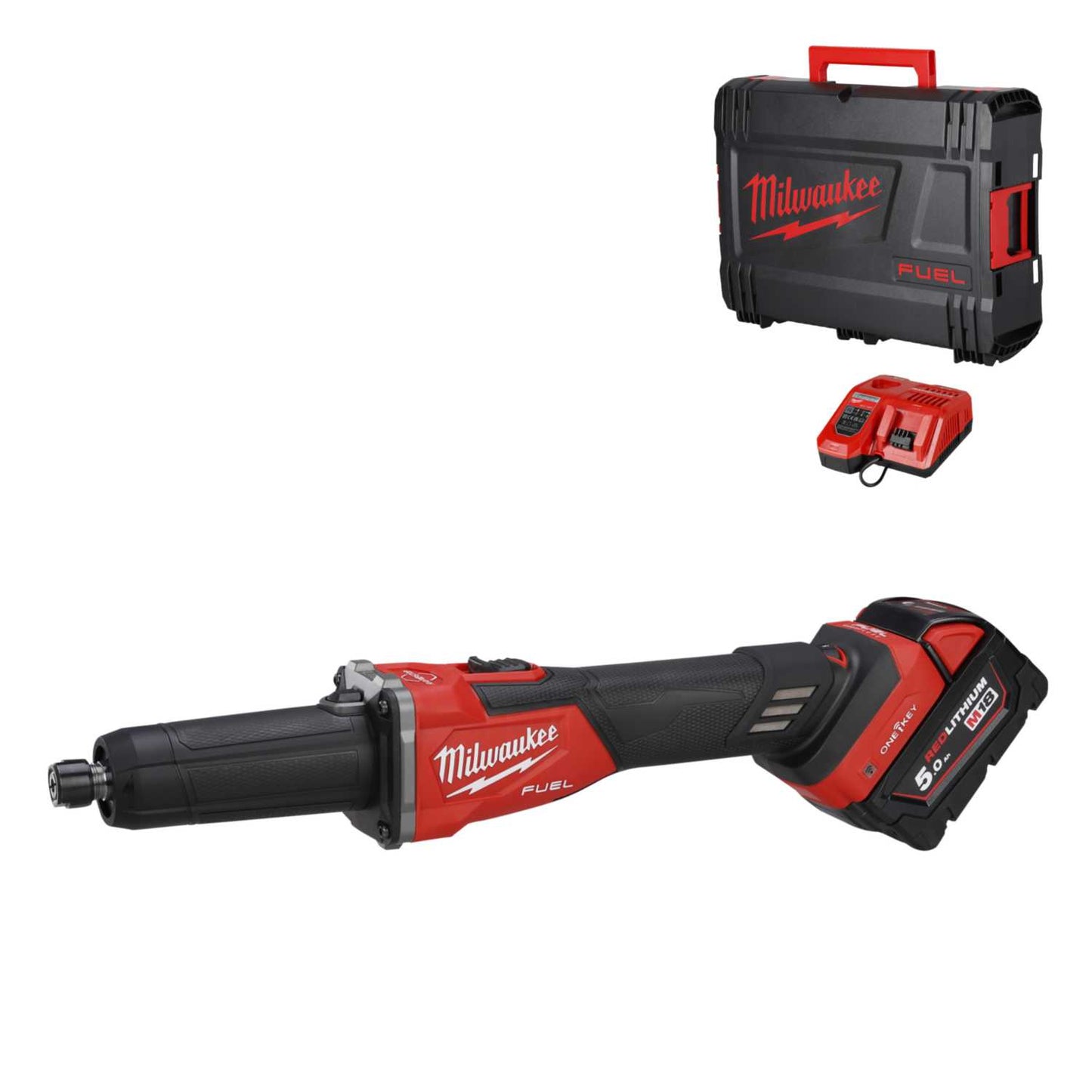 Milwaukee M18FDGROVB-501X 18V Fuel™ ONE-KEY™ Braking Die Grinder with 1 x 5.0Ah Battery
