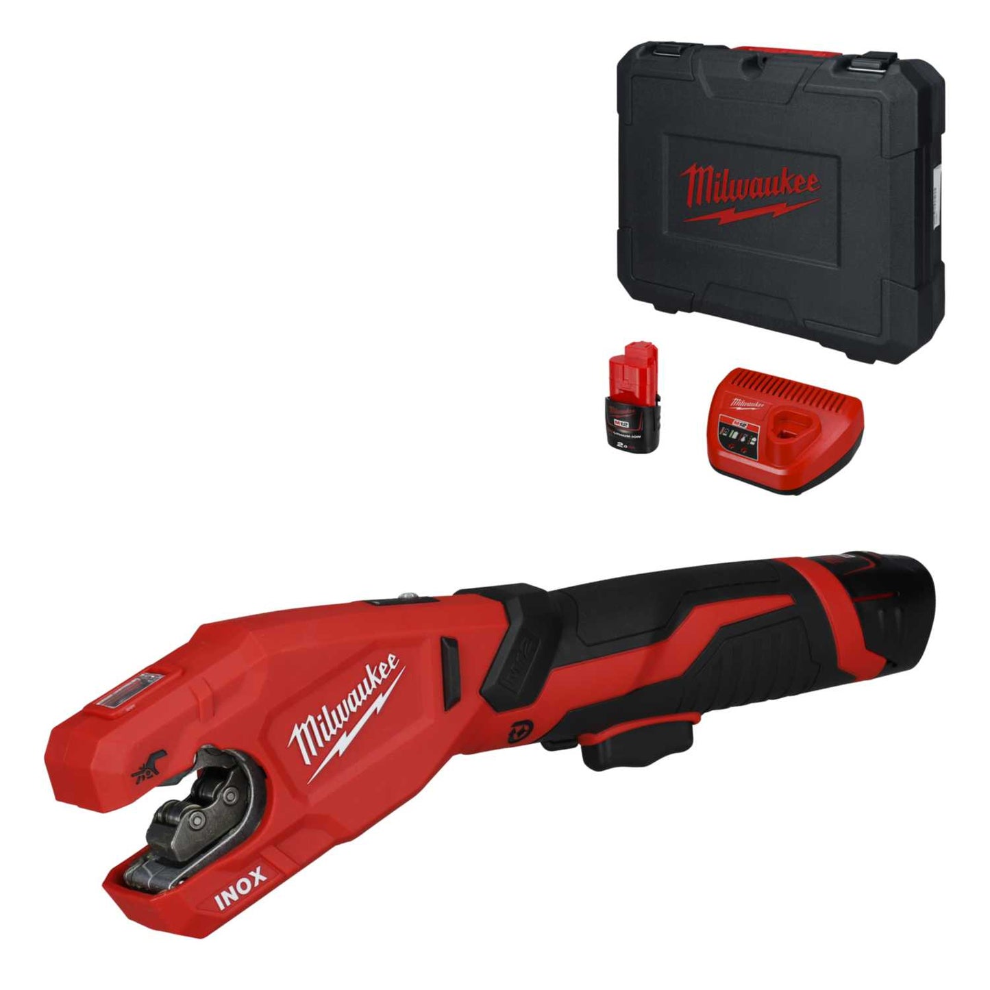 Milwaukee M12PCSS-202C 12V Raptor™ Pipe Cutter with 2 x 2.0Ah Batteries