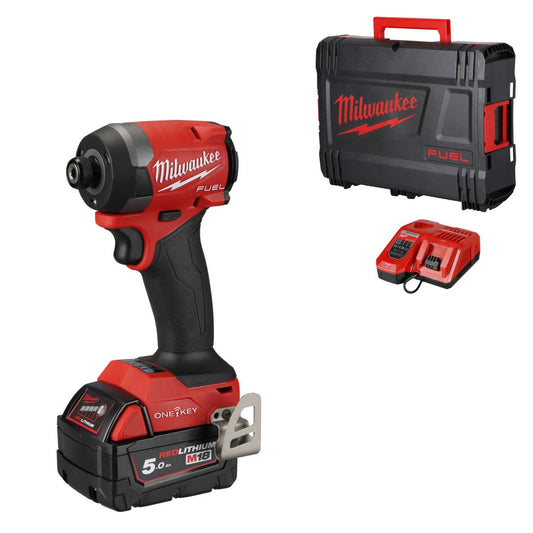 Milwaukee M18ONEID3-501X 18V Fuel™ ¼" Hex Impact Driver with 1 x 5.0Ah Battery