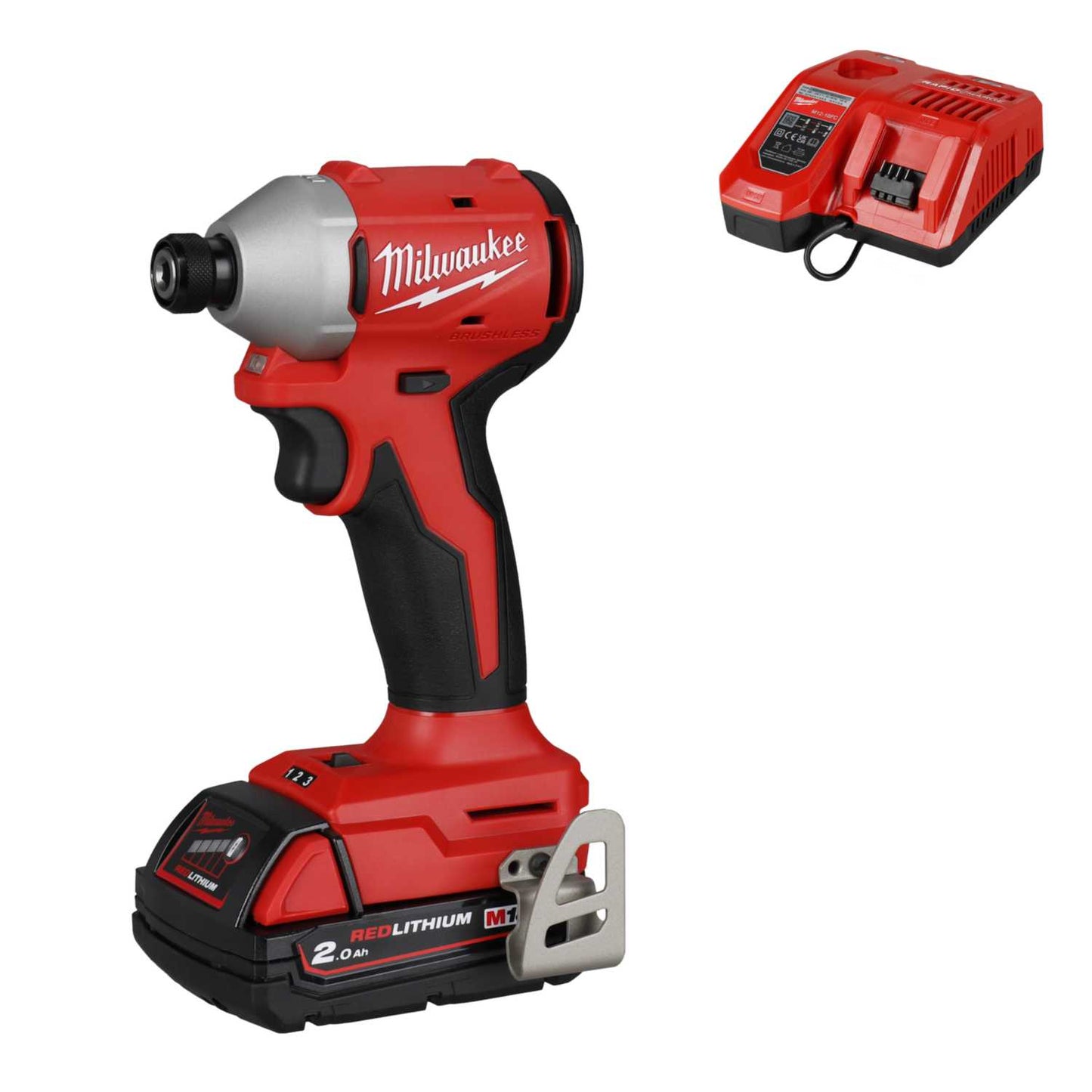 Milwaukee M18BLIDR-201 18V ¼" Hex Impact Driver with 1 x 2.0Ah Battery