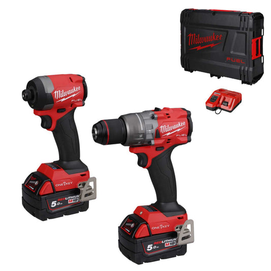 Milwaukee M18ONEPP2A3-502X 18V Fuel™ ONE-KEY™ Drill and Impact Driver Kit