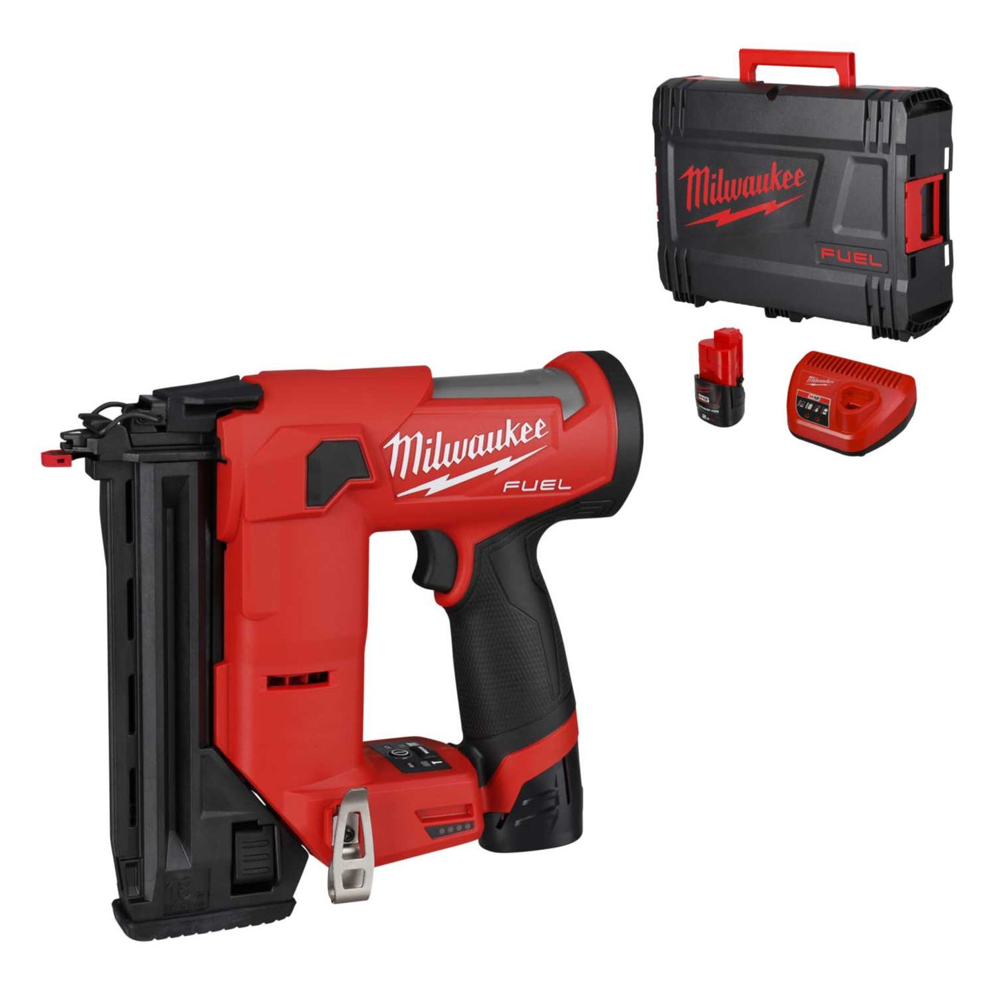 Milwaukee M12FCN18GS-202X 12V 18 GA Straight Nailer with 2 x 2.0Ah Batteries