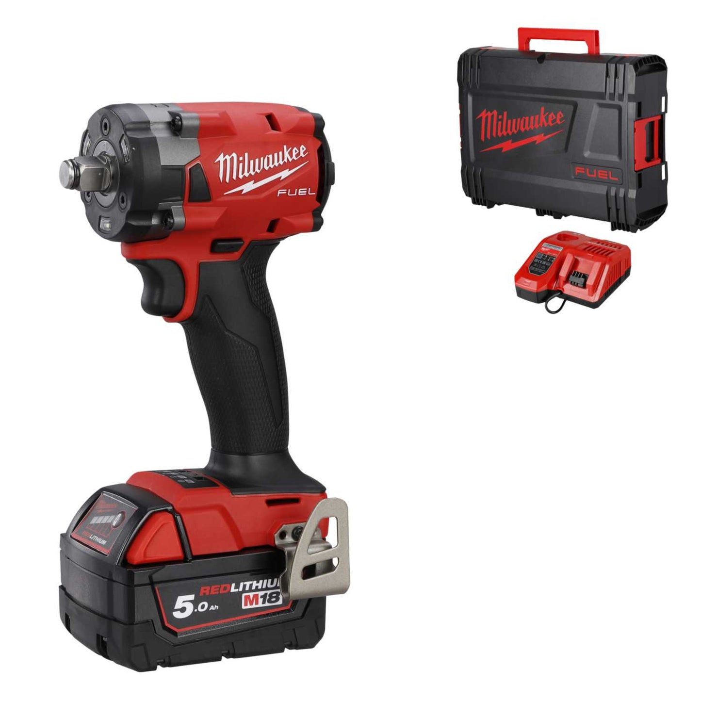 M18FIW2F12-501 18V Fuel™ ½'' Compact Impact Wrench with 1 x 5.0Ah Battery