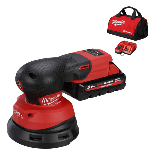 Milwaukee M18FROS125-301B 18V Fuel™ 125mm Random Orbit Sander with 1 x 3.0Ah Battery