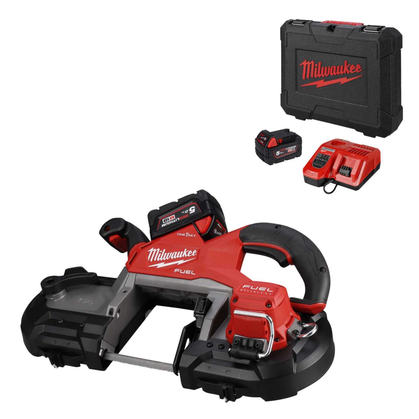 Milwaukee M18FBS127DO-0C 18V Fuel™ Dual Trigger Deep Cut Bandsaw with 2 x 5.0Ah Batteries