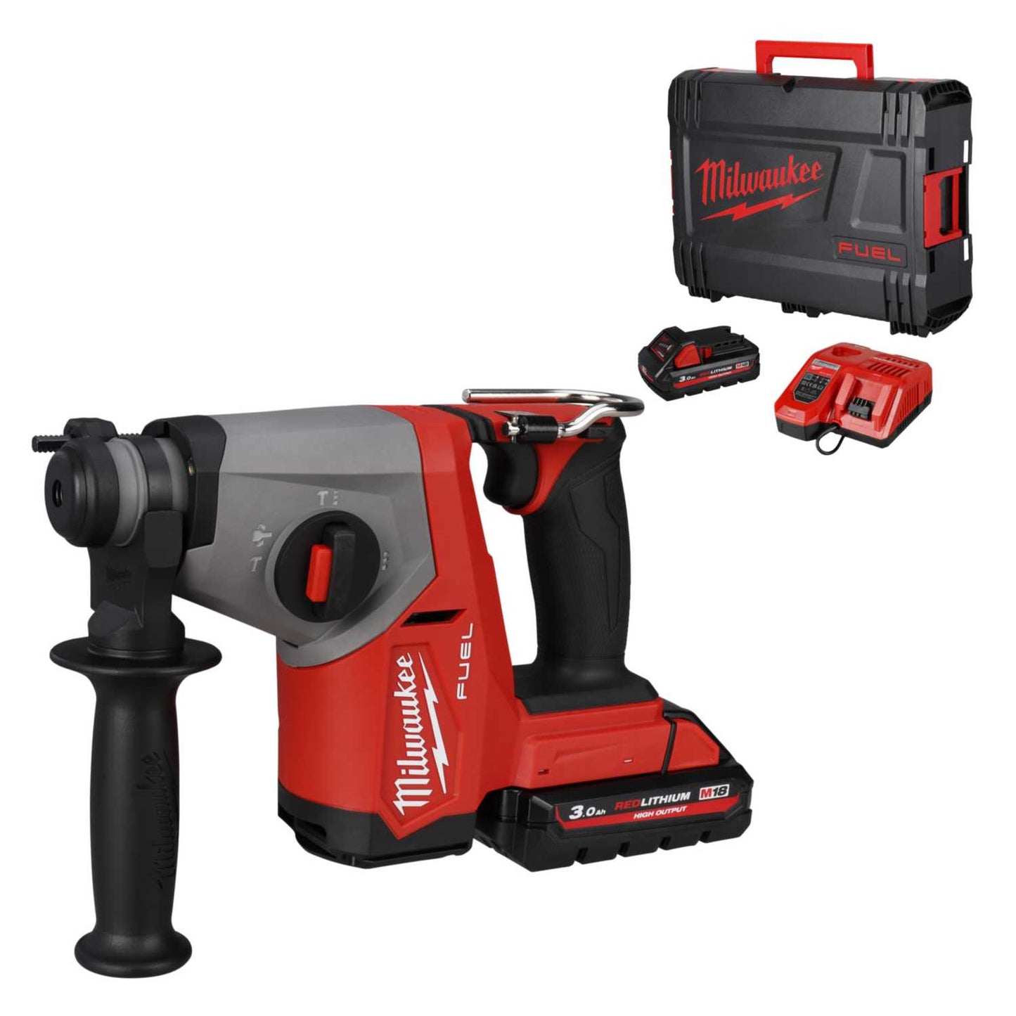 Milwaukee M18FHAC16-302X 18V Fuel™ SDS Plus Hammer Drill with 2 x 3.0Ah Batteries