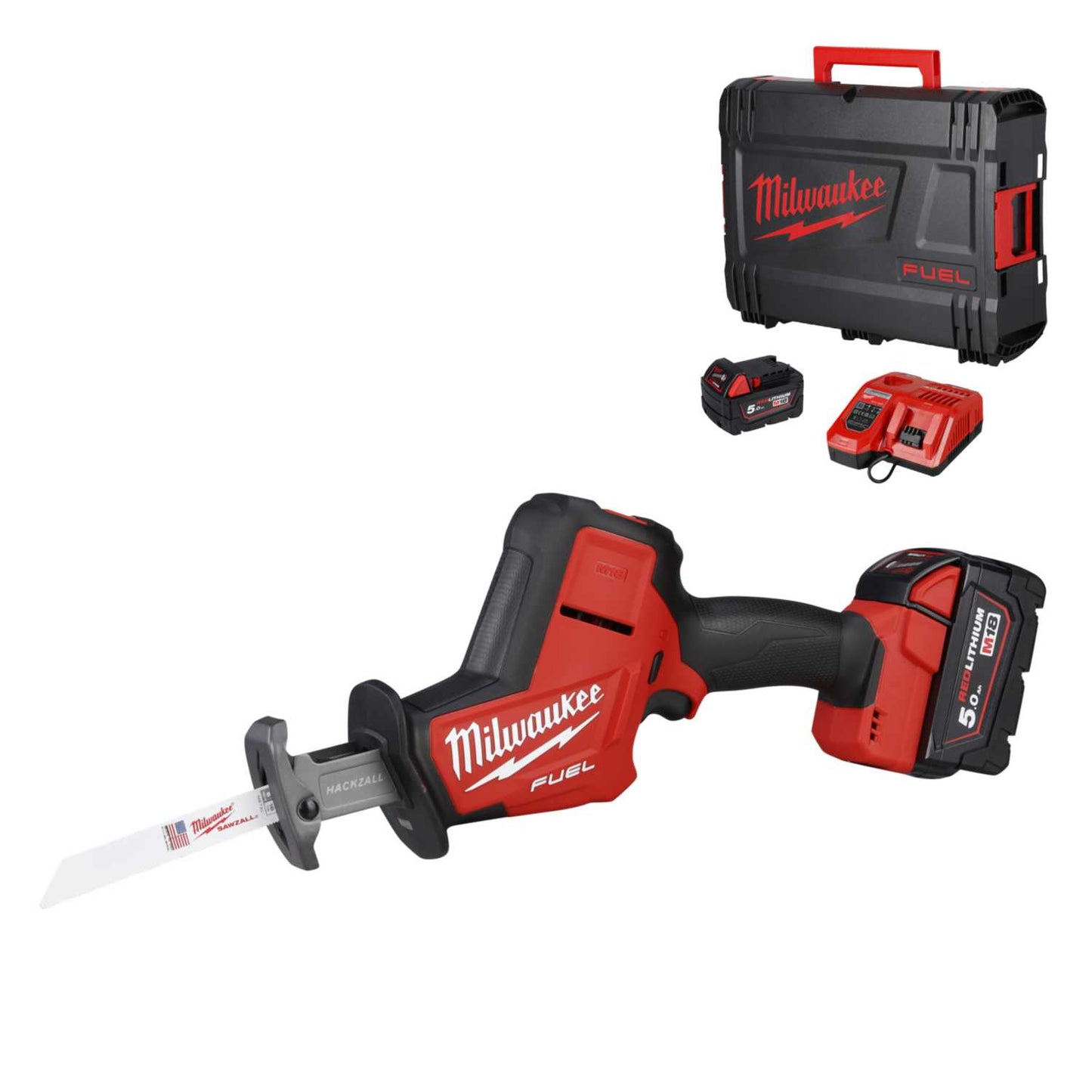 Milwaukee M18FHZ-502X 18V Fuel™ Hackzall with 2 x 5.0Ah Batteries