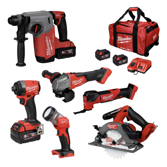 Milwaukee M18FPP6P3-504B 18V Fuel™ 6 Piece Power Pack Kit