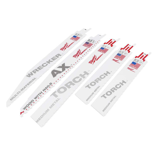 Milwaukee 5 Piece Sawzall Mixed Saw Blade Set 1