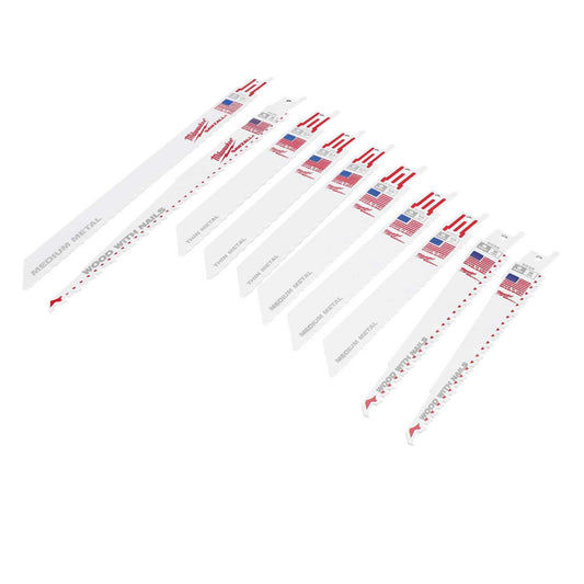 Milwaukee 10 Piece Sawzall Mixed Saw Blade Set 2