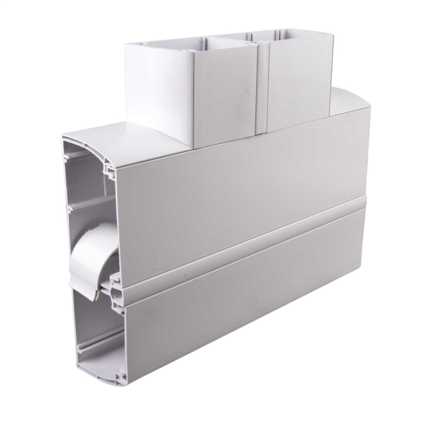 Cableline 190mm x 62mm Flat Tee Dropper White (Sold in 1's)