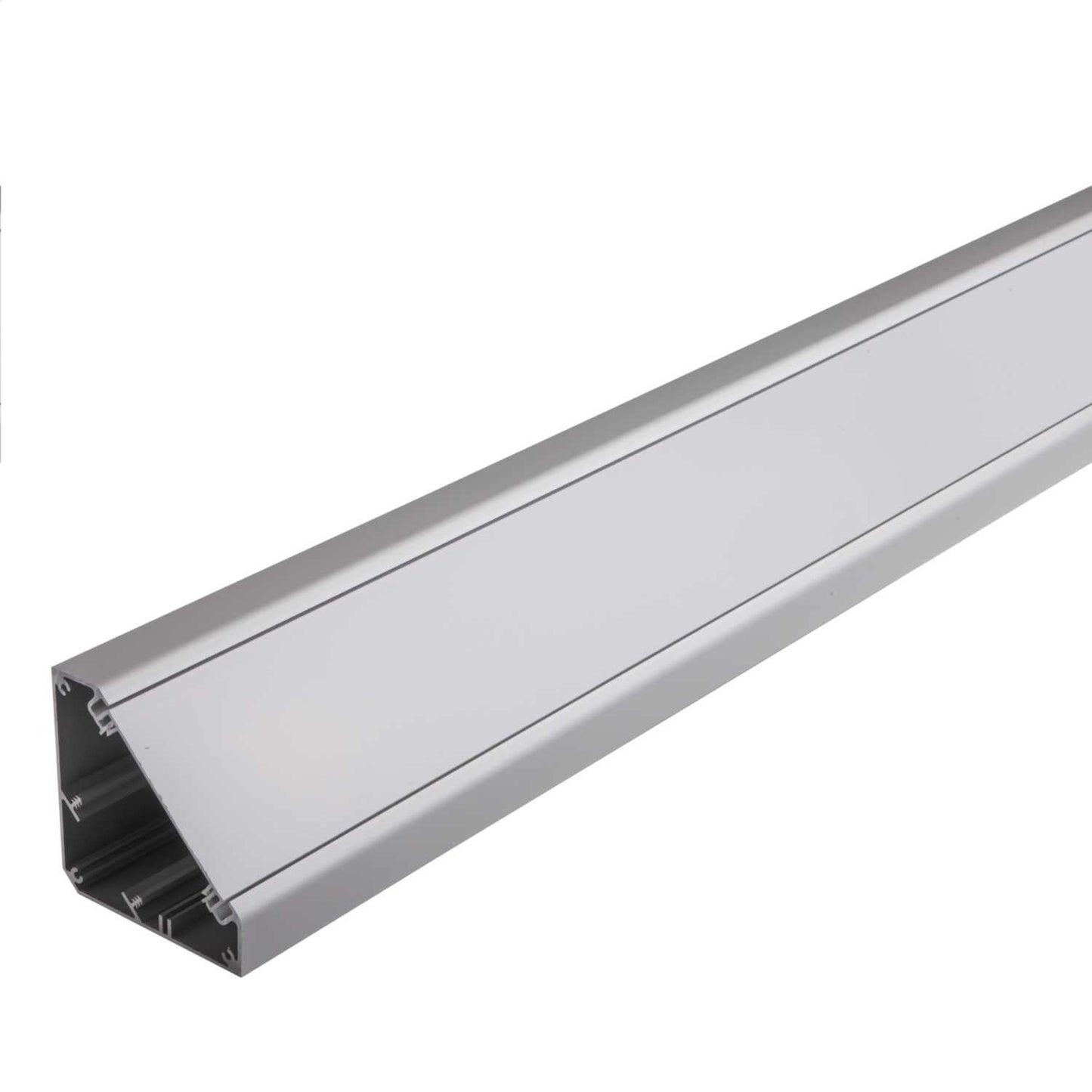 Schneider Mita 100mm x 100mm Aluminium Bench Trunking White uPVC Lid (2m Length)