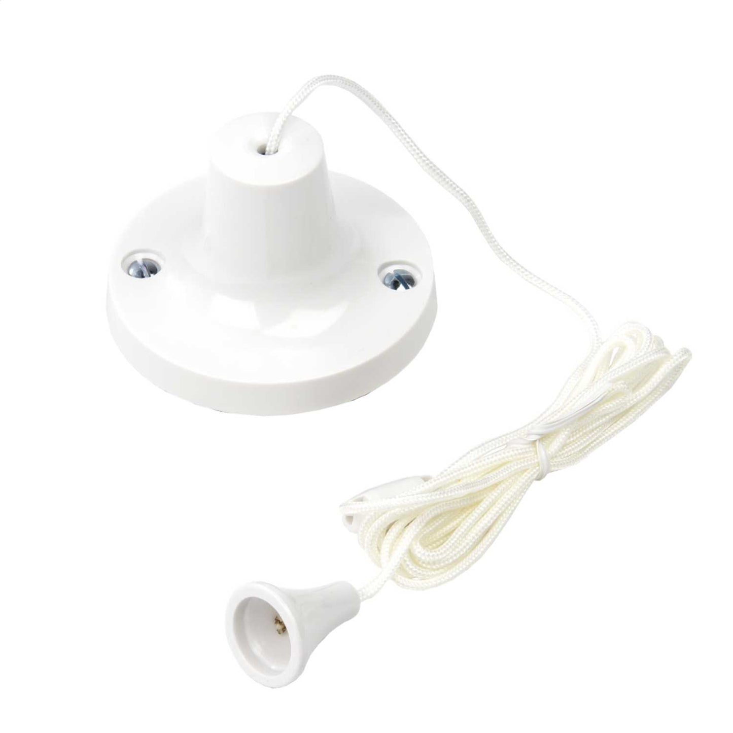 MK Logic Plus 16A DP 1 Way Ceiling Switch White without Mounting Block