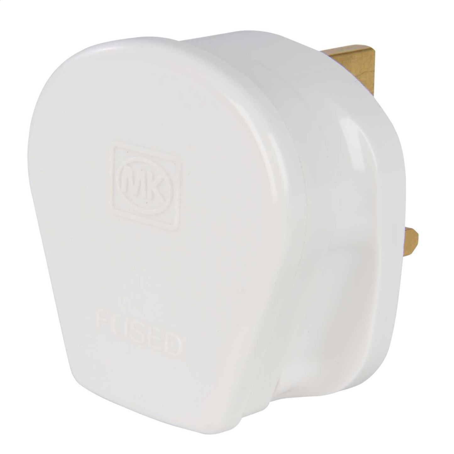 MK Logic Plus 13A Standard Safety Plug White
