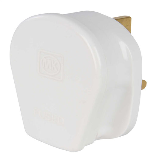 MK Logic Plus 13A Standard Safety Plug White