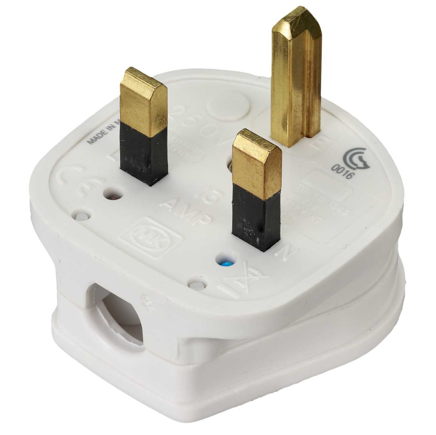 MK Logic Plus 13A Non Standard Safety Plug White