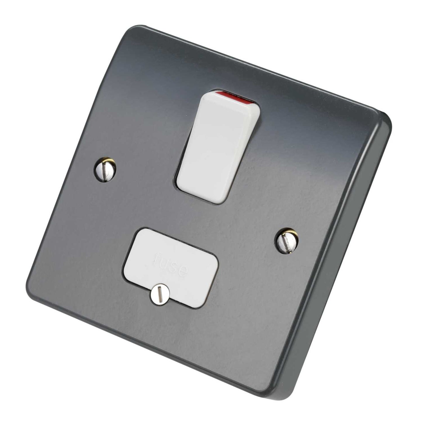 MK Logic Plus 13A DP Switched Fused Spur with Flex Outlet Graphite