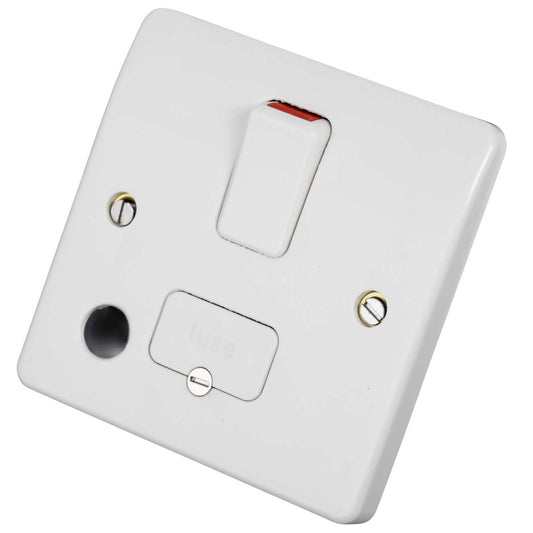 MK Logic Plus 13A DP Switched Fused Spur with Flex Outlet White