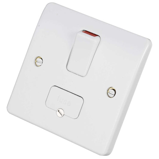 MK Logic Plus 13A DP Switched Fused Spur White