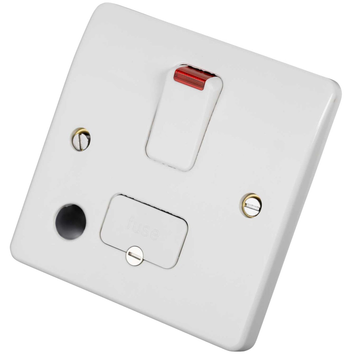 MK Logic Plus 13A DP Switched Fused Spur with Neon and Flex Outlet White