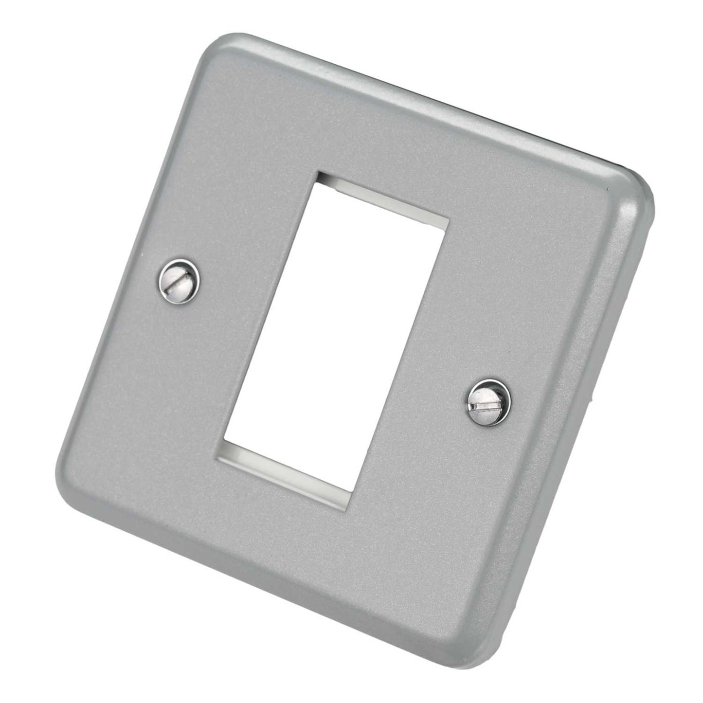 MK Metalclad Plus 1 Gang 1 Euro Module Data Front Plate Metal Clad