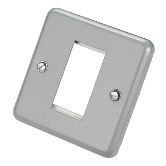 MK Metalclad Plus 1 Gang 1 Euro Module Data Front Plate Metal Clad