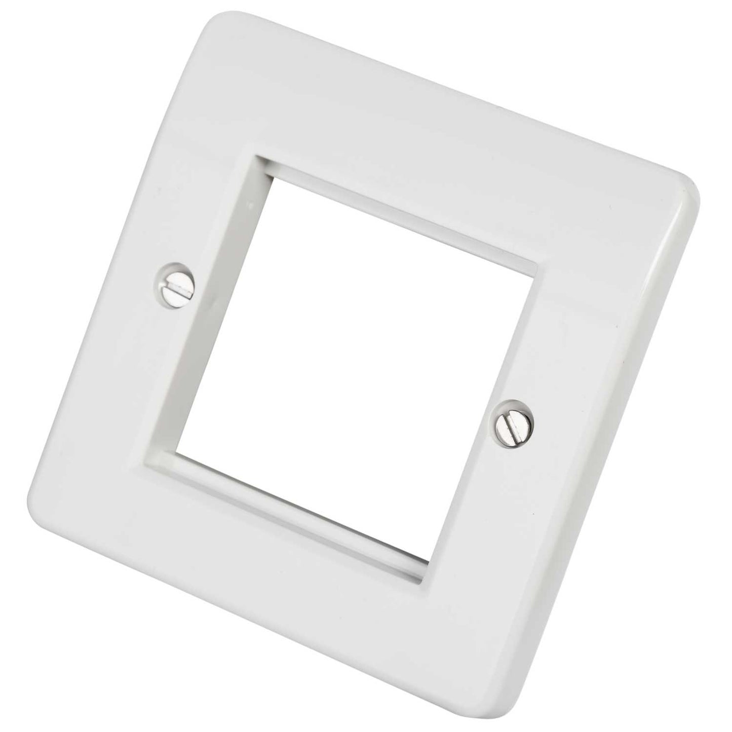 MK Logic Plus 1 Gang 2 Euro Module Front Plate White