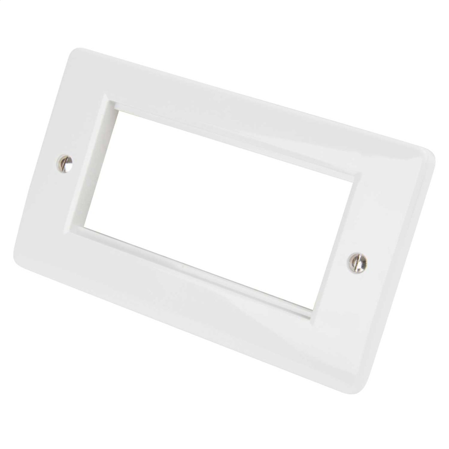 MK Logic Plus 2 Gang 4 Euro Module Front Plate White