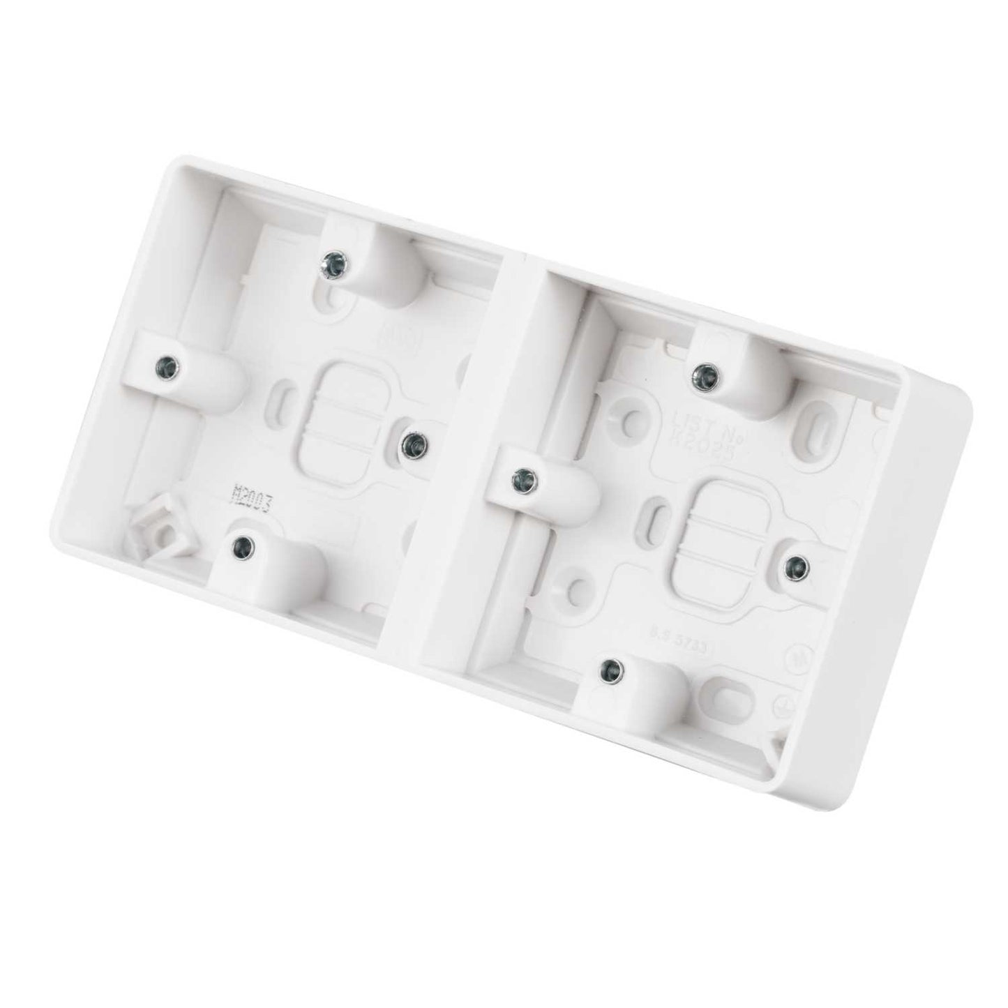 MK Logic Plus 38mm Dual Pattress White