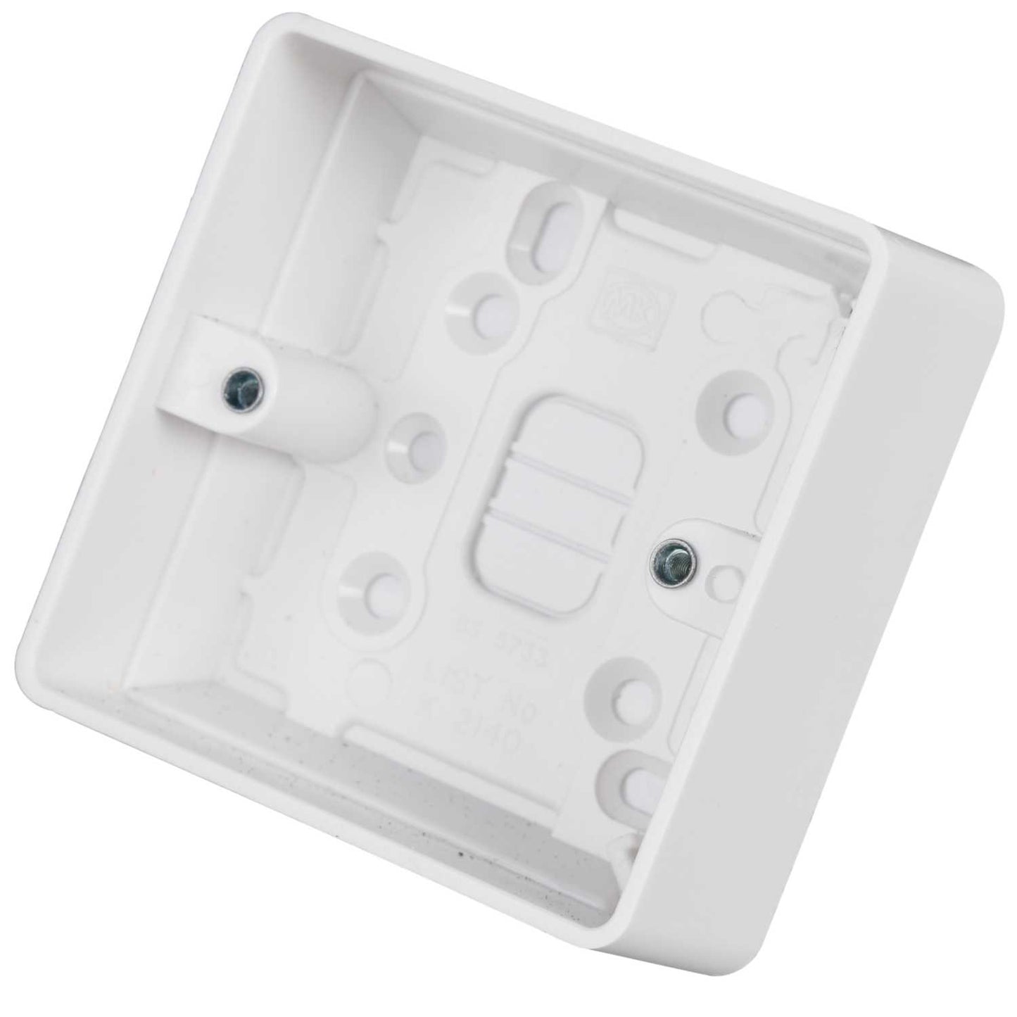 MK Logic Plus 1 Gang 30mm Pattress Back Box White