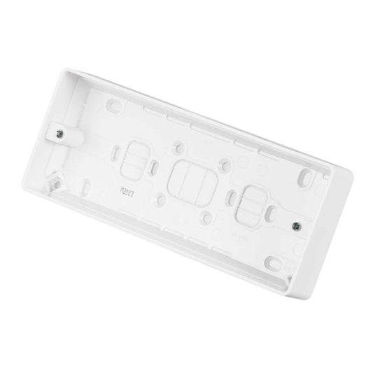 MK Logic Plus 3 Gang 30mm Pattress Back Box White