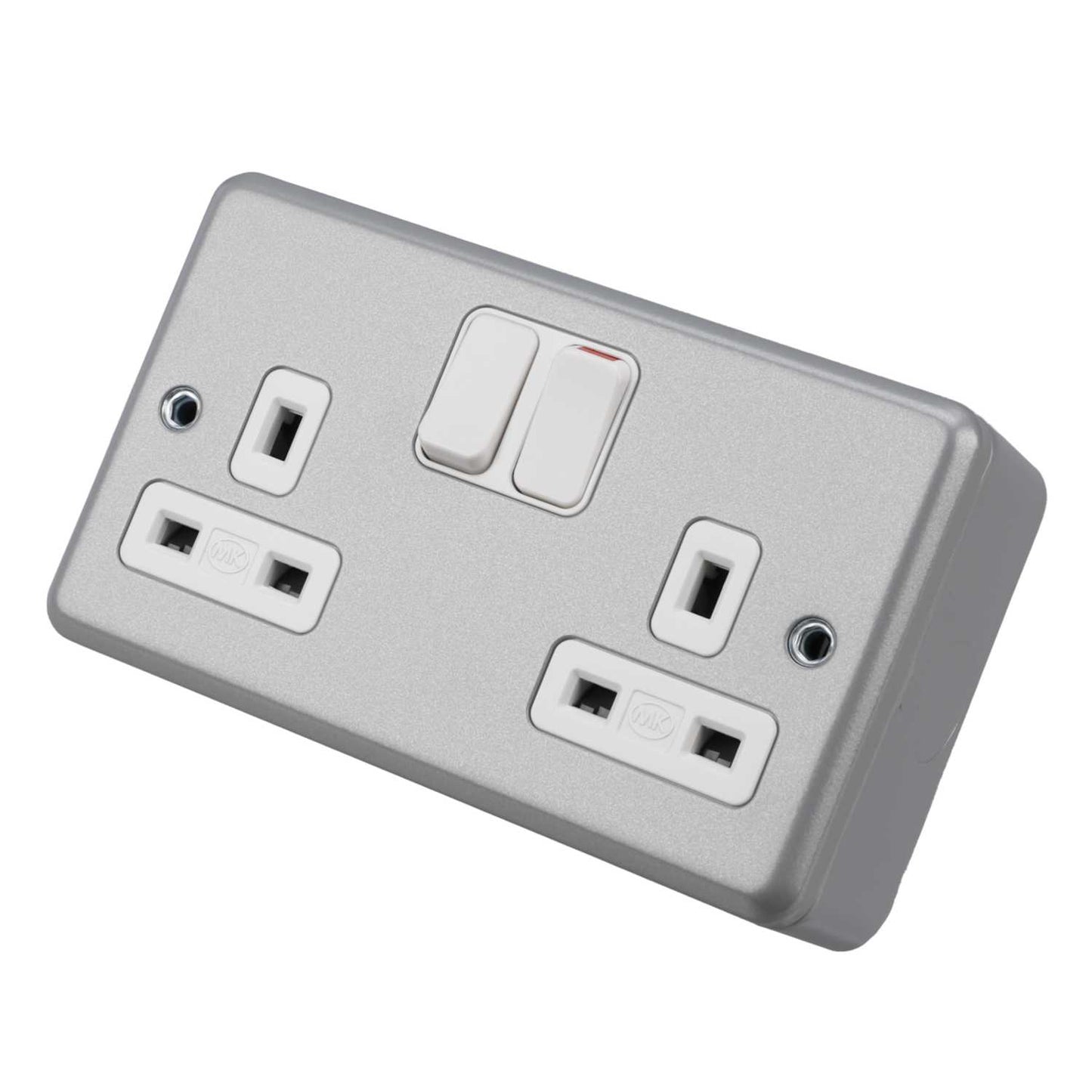 MK Metalclad Plus 13A DP 2 Gang Socket Metal Clad