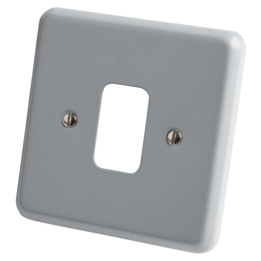 MK Grid Plus 1 Gang Grid Front Plate Metalclad