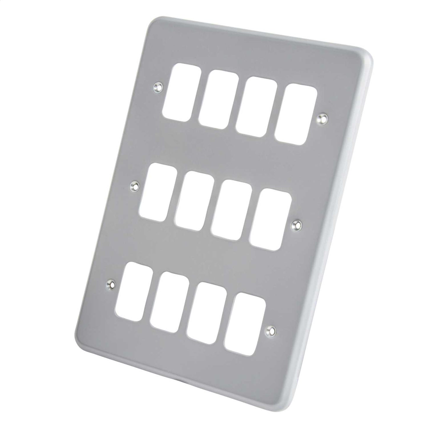 MK Grid Plus 12 Gang Grid Front Plate Metalclad