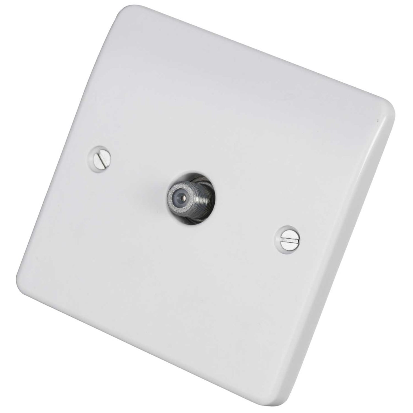 MK Logic Plus 1 Gang Non Isolated Screened Satellite Socket White