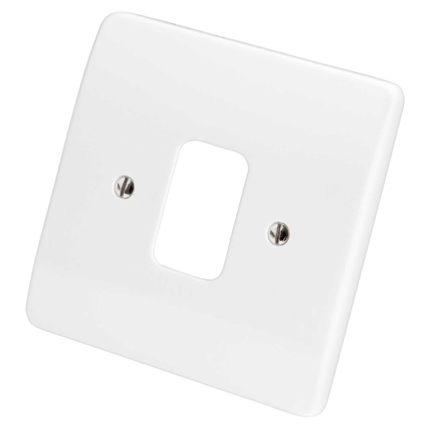 MK Grid Plus 1 Gang Grid Front Plate White