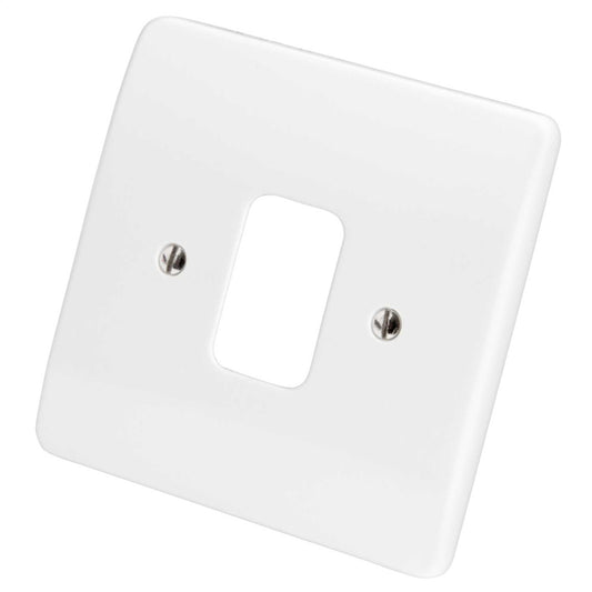 MK Grid Plus 1 Gang Grid Front Plate White