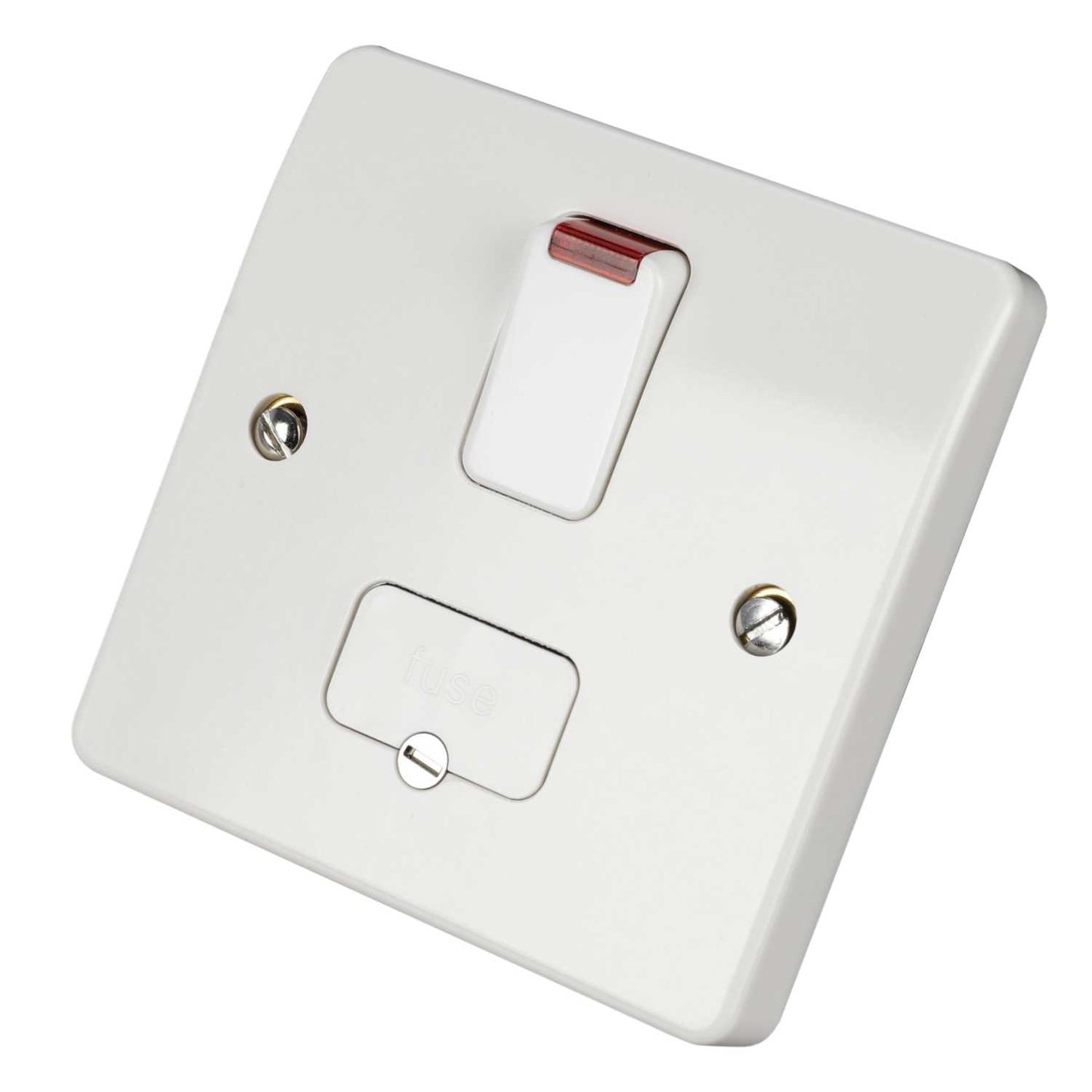 MK Logic Plus 13A DP Switched Fused Spur with Neon and Flex Outlet White