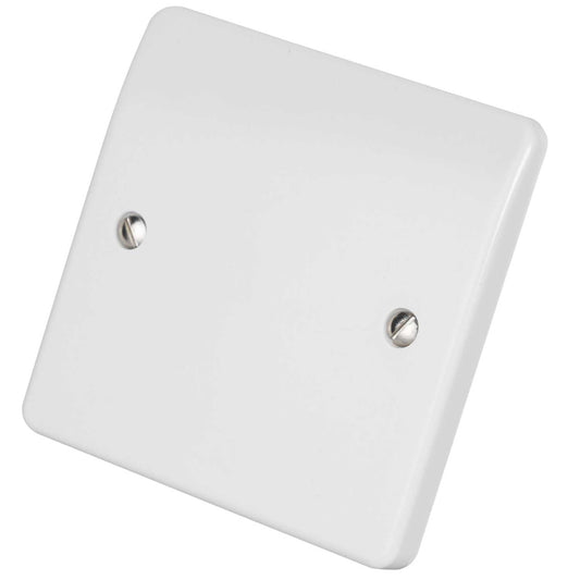 MK Logic Plus 1 Gang Blank Plate White
