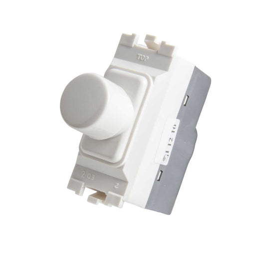 MK Grid Plus 220W 1 Gang 2 Way Low Voltage Grid Dimmer White