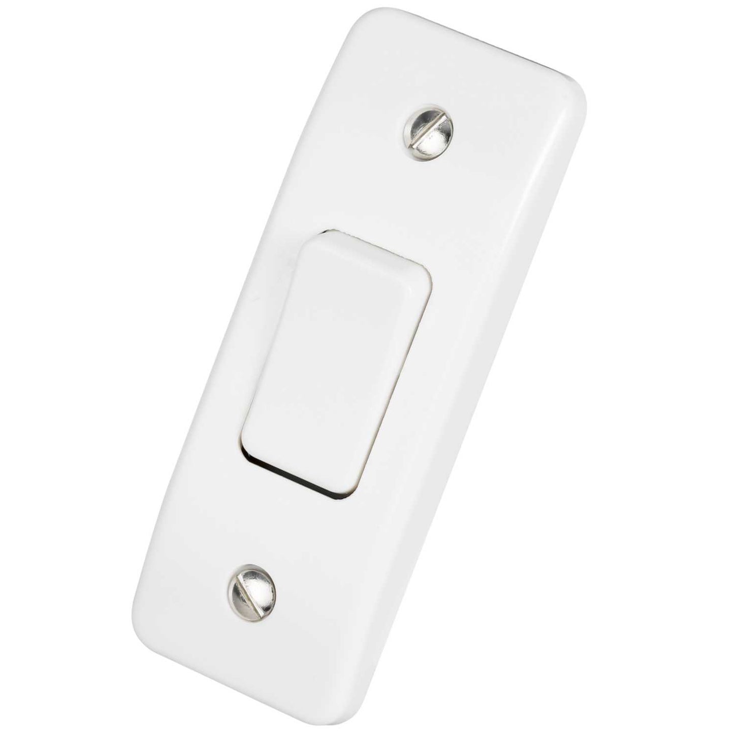 MK Logic Plus 10A SP 1 Gang 2 Way Architrave Switch White